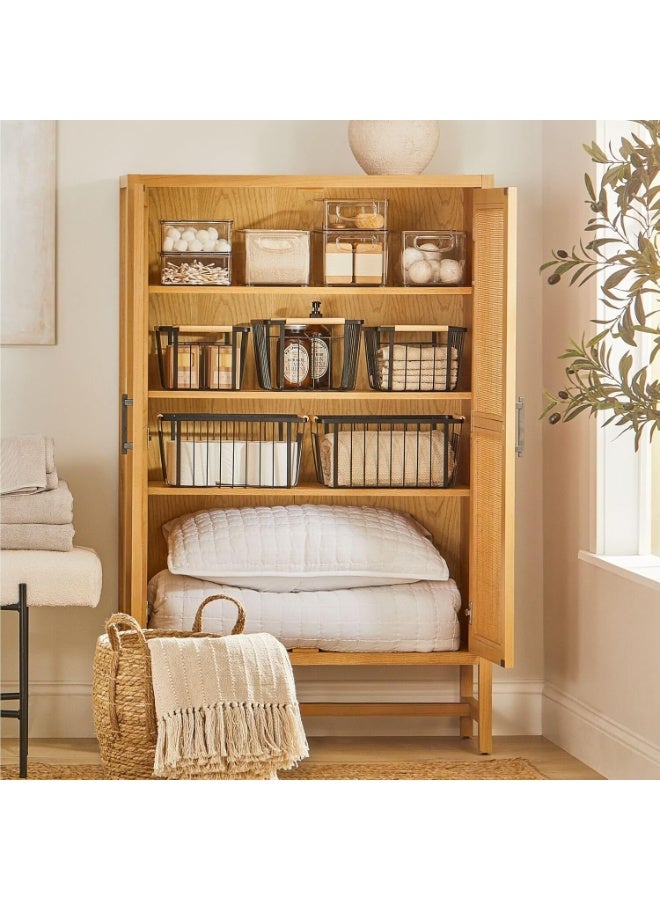 فاييت صناديق تخزين بلاستيكية شفافة كبيرة، ومنظمات للمؤن وحاويات تخزين وصناديق تنظيم الثلاجة - Image 5